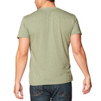 Swarts S/S Crew Neck Supima Stripe // Deep Lichen Green (XL)