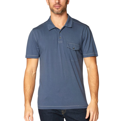 Spicoli S/S Supima + Modal Blend Polo // Ombre Blue (S)