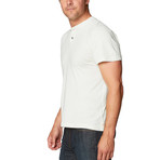 Miki S/S Henley Slub Stripe // Green Tint (M)