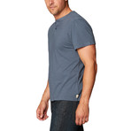 Miki S/S Henley Slub Stripe // Ombre Blue (2XL)