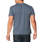 Miki S/S Henley Slub Stripe // Ombre Blue (2XL)