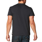 Miki S/S Henley Slub Stripe // Stretch Limo (L)