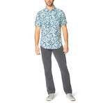 Isla Vista Bloom S/S Cotton + Linen Blend Woven // Indigo Fade (L)
