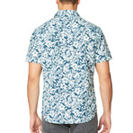 Isla Vista Bloom S/S Cotton + Linen Blend Woven // Indigo Fade (L)