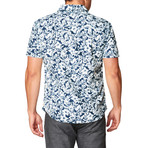 Isla Vista Bloom S/S Cotton + Linen Blend Woven // Indigo Rinse (2XL)