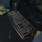Retro Mechanical Keyboard // Black + Gold