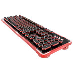 Retro Mechanical Keyboard // Black + Red