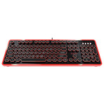 Retro Mechanical Keyboard // Black + Red