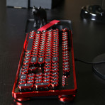 Retro Mechanical Keyboard // Black + Red