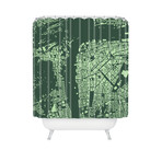 Prague // Shower Curtain // Green