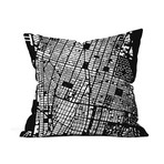 NYC // Throw Pillow // Black (20"L x 20"W)