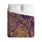 LA // Duvet Cover // Purple (Twin)