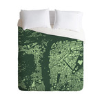 Prague // Duvet Cover // Green (Twin)