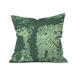 Prague // Throw Pillow // Green (18"L x 18"W)