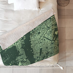 Prague // Fleece Thow Blanket // Green (Medium)