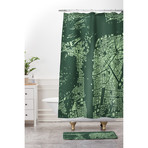 Prague // Shower Curtain // Green