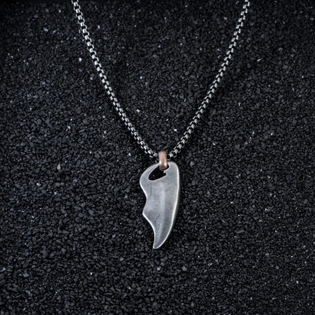 Vane Necklace // Aged Silver