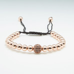 Macrame Solitaire Bracelet // Rose Gold