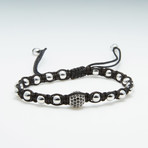 Macrame Bracelet // Silver