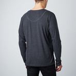 Long-Sleeve Henley // Charcoal + Navy // Pack of 2 (L)
