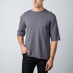 Half Sleeve Crewneck Sweater // Castle Rock (S)