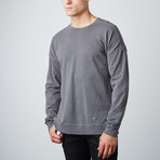 Drop-Shoulder Crewneck Sweater // Charcoal (L)