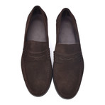 Suede Penny Loafer // Brown (Euro: 44)