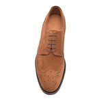 Suede Wingtip Derby // Tan (Euro: 43)