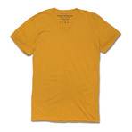 V Neck T-Shirt // Mustard (L)