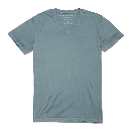 V Neck T-Shirt // Light Blue (XS)