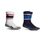 Athletic Compression Socks // Heather Grey + Charcoal + Navy // Pack of 2