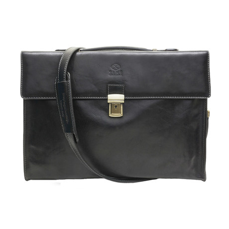 Moonheart Leather Briefcase // Black