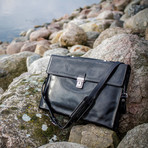 Moonheart Leather Briefcase // Black