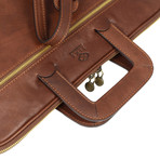 Brave New World // Leather Briefcase // Brown