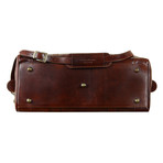 To The Lighthouse Leather Small Duffel Bag // Brown