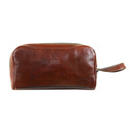 All The Kings Men // Leather Cosmetic Bag // Brown