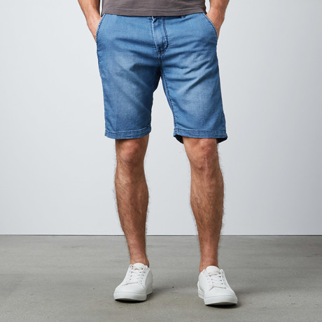 Ricky Washed French Terry Short // Denim Blue (30)