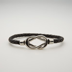 Infinity Bracelet // Black + Silver