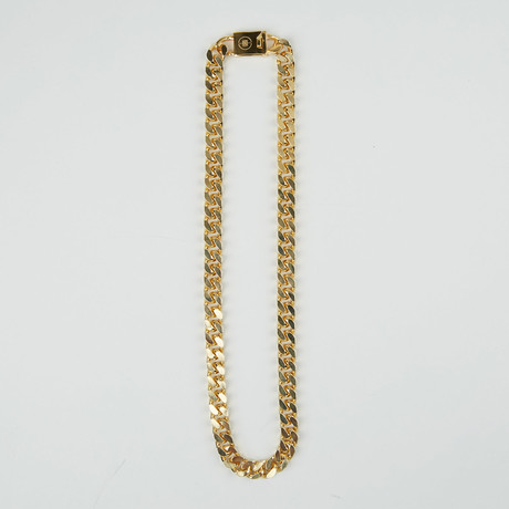 Curb Chain + Clasp Necklace // Gold