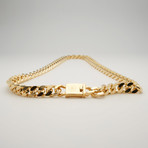 Curb Chain + Clasp Necklace // Gold