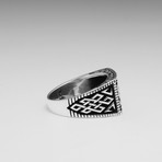 Sterling Silver Interlocked Chain Ring // Silver (Size: 9)