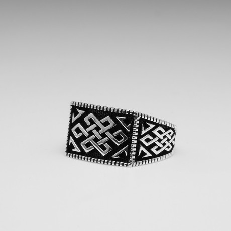 Sterling Silver Interlocked Chain Ring // Silver (Size: 9)