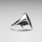 Sterling Silver Nautical Sailing Boat Ring // Silver (Size: 10)
