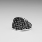 Sterling Silver Interwoven Basket Design Ring // Silver (Size: 8)