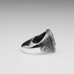 Sterling Silver Le Fleur De Lis Saints Ring // Silver (Size: 8)