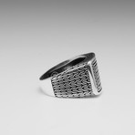 Sterling Silver Interwoven Wheat Design Ring // Silver (Size: 9)