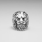 Sterling Silver Lions Kingdom Ring // Silver (Size: 10)