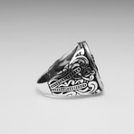 Sterling Silver Nautical Anchor Ring // Silver (Size: 8)