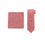 Ballyliffin Tie + Pocket Square Set // Pink + Orange