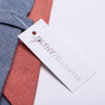 Ballyliffin Tie + Pocket Square Set // Pink + Orange